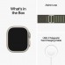 Apple Watch Ultra GPS + Cellular, 49mm Titanium Case with Green Alpine Loop (Small)