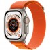 Apple Watch Ultra GPS + Cellular, 49mm Titanium Case with Orange Alpine Loop (Medium)