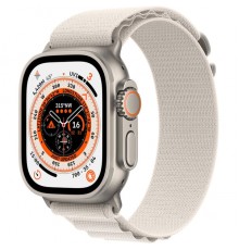 Apple Watch Ultra GPS + Cellular, 49mm Titanium Case with Starlight Alpine Loop (Large)