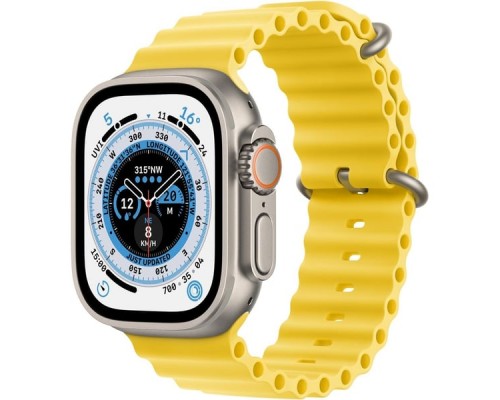 Apple Watch Ultra GPS + Cellular, 49mm Titanium Case with Yellow Ocean Band