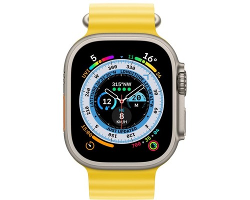 Apple Watch Ultra GPS + Cellular, 49mm Titanium Case with Yellow Ocean Band