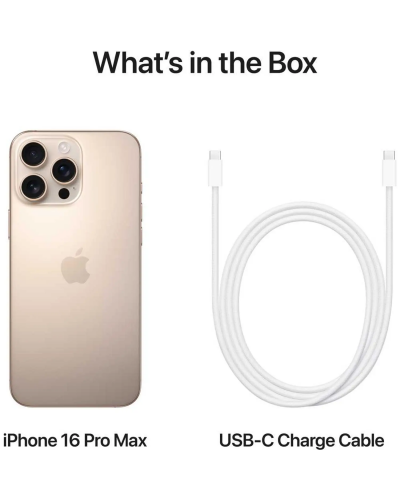 Apple iPhone 16 Pro Max (256GB) – Desert Titanium Middle East Version with FaceTime