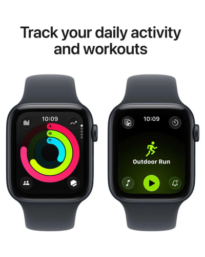 Apple Watch SE 3 GPS + Cellular, 44mm Midnight Aluminum Case with Midnight Sport Band – M/L