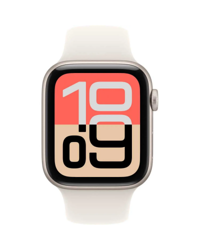 Apple Watch SE 3 GPS, 44mm Starlight Aluminum Case with Starlight Sport Band – M/L