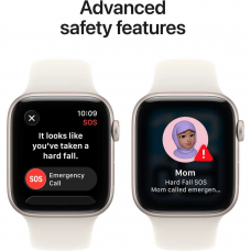 Apple Watch SE 3 GPS, 44mm Starlight Aluminum Case with Starlight Sport Band – M/L