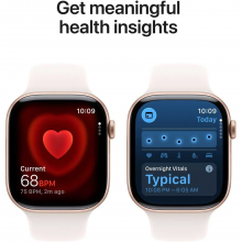 Apple Watch Series 11 GPS, 42mm Rose Gold Aluminum Case with Light Blush Sport Band – S/M