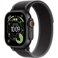 Apple Watch Ultra 3 GPS + Cellular, 49mm Black Titanium Case with Black/Charcoal Trail Loop – M/L