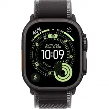 Apple Watch Ultra 3 GPS + Cellular, 49mm Black Titanium Case with Black/Charcoal Trail Loop – M/L