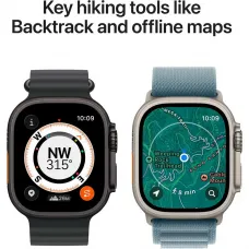 Apple Watch Ultra 3 GPS + Cellular, 49mm Black Titanium Case with Black/Charcoal Trail Loop – M/L