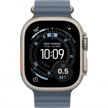 Apple Watch Ultra 3 GPS + Cellular, 49mm Natural Titanium Case with Anchor Blue Ocean Band
