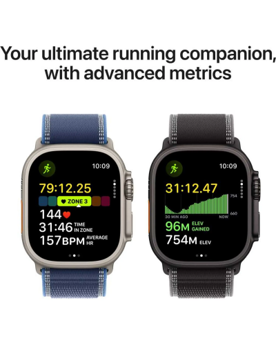 Apple Watch Ultra 3 GPS + Cellular, 49mm Natural Titanium Case with Anchor Blue Ocean Band